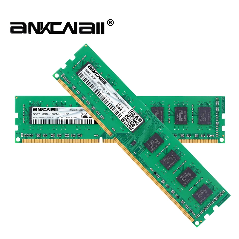ANKOWALL DDR3 8 ГБ 4 ГБ памяти 1600 МГц 1333 240pin 1,5 V ОЗУ компьютера dimm