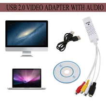 Высокое качество ТВ DVD адаптер VHS USB EasyCAP 2,0 Видео Аудио карта захвата адаптер для Win7/8 карта захвата конвертер