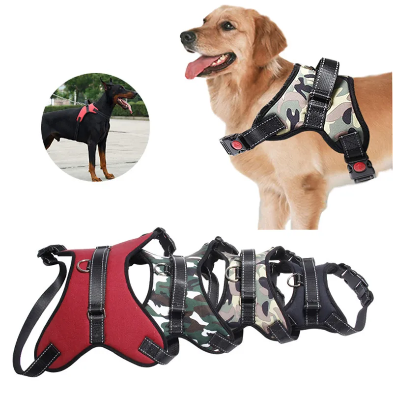 Nylon Heavy Duty Dog Pet Harness Collar Padded Extra Big Large Medium