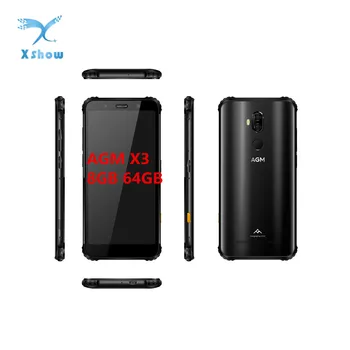 

AGM X3 8GB 64GB IP68 Mobile Phone Android 8.1 Snapdragon 845 5.99" Rear 12MP+24MP Front 20MP Camera NFC Waterproof Smartphone