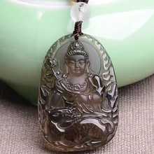 Новая световая точка mahasthamaprapta natal Будда кулон кристаллический обсидиан patron лошадь мужские и женские модели