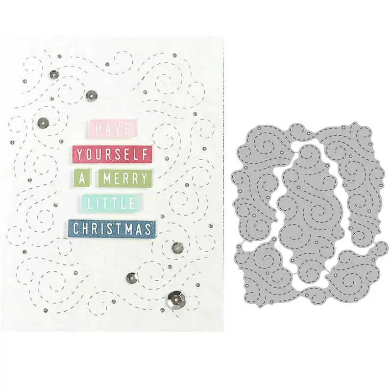

Irregular Backdrop Metal Cutting Dies Christmas Die Stencils for DIY Scrapbooking Album Stamp Paper Card Embossing Cut Die 2019