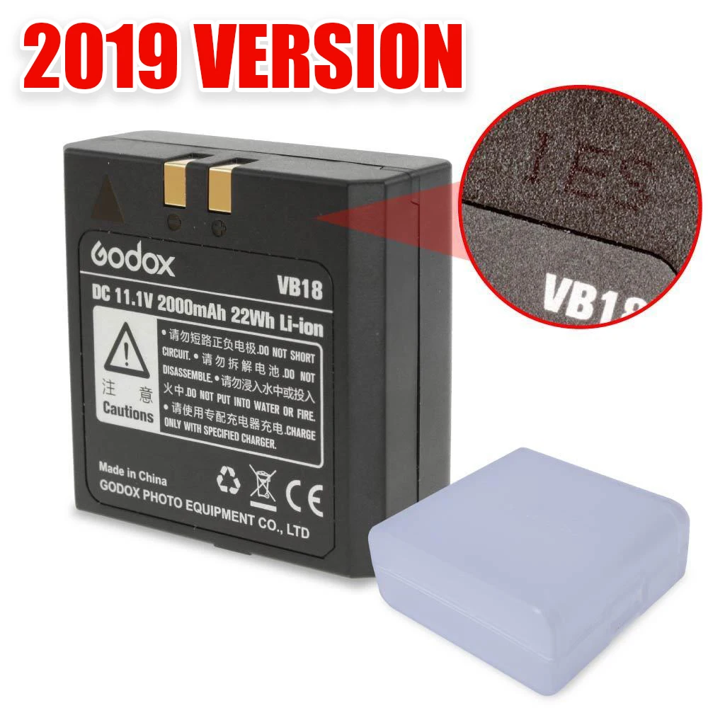 

Godox VB18 DC 11.1V 2000mAh 22Wh Lithium-ion Li-ion Battery for Ving V850 V860 V860II Flash Speedlite