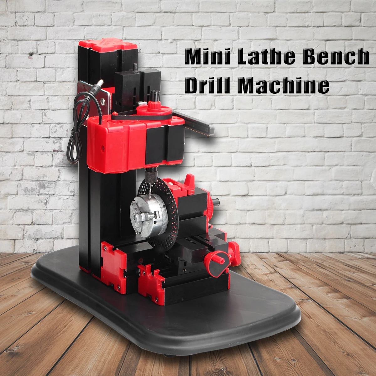 

Mini Lathe Bench Drill Machine DIY Electric Drill Woodwork Model Making Tool Lathe Milling Machine Kit 110V-240V