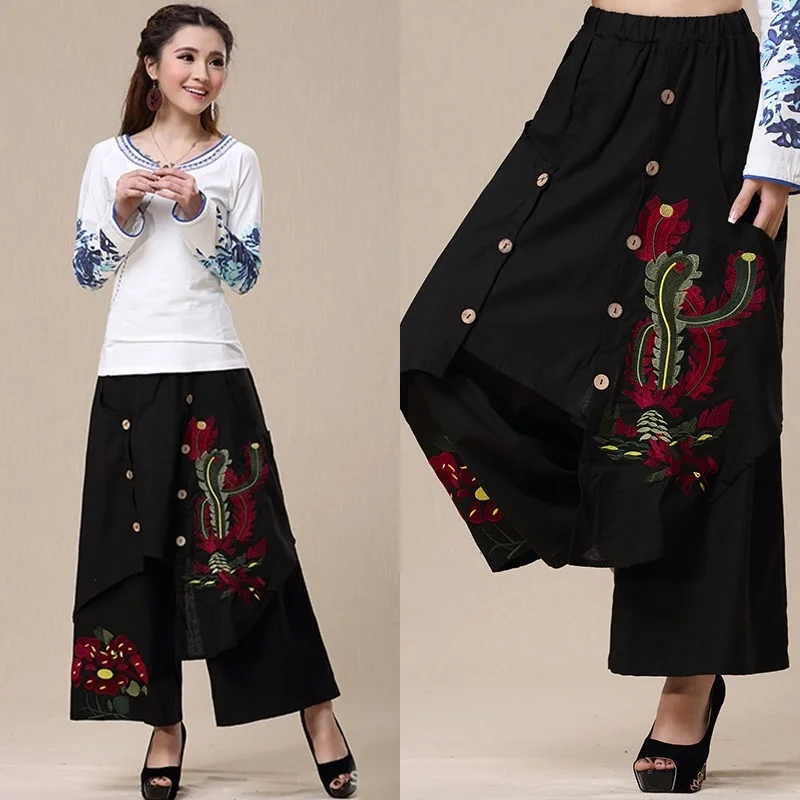 Женские брюки-карго в китайском стиле; женские брюки; TA962