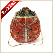 100% handarbeit Frauen Abendgesellschaft Taschen Strass Handtasche Kleine Handtaschen Roten Dhl-freies Verschiffen