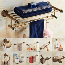 Бронзовая латунная ванная комната аксессуары для ванной комнаты набор хрустальных полотенец вешалка для полотенец бумажный держатель мыльница аксессуары для ванной комнаты Набор