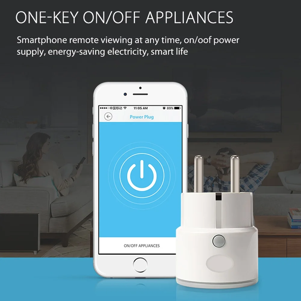 

New Smart Plug EU Support Amazon Alexa Google Home, IFTTT Remote Control WiFi Switch Mini Socket Outlet with Timing Function