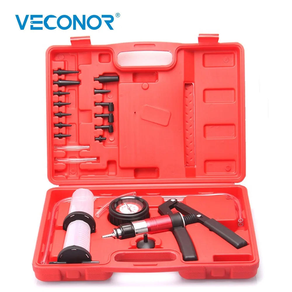

Pump Tester Set Vacuum Gauge Brake Bleeder Kit With Adapters For Vehicles