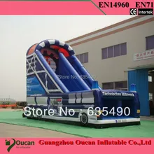 PVC tarpaulin inflatable bouncers with slide for kids and baby
