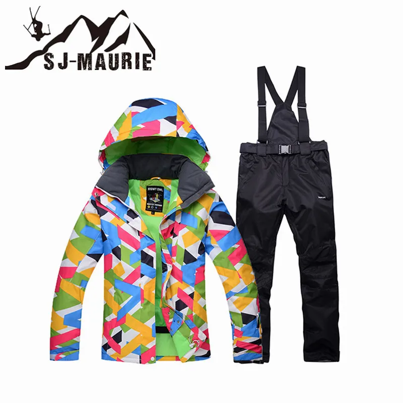 Warm Waterproof Windproof Winter Ski Suit Women High Quality Skiing Jacket and Pants Snowboard Suits for Men - Цвет: 06