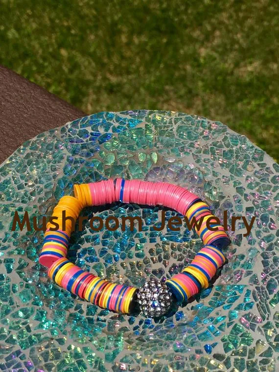 Boho Pave beadsbracket Healing африканские виниловые бусины для браслетов | Украшения и