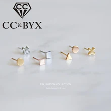 CC stainless steel korean style stud earrings for women minimalist small earings fashion jewelry girls dainty earrings set