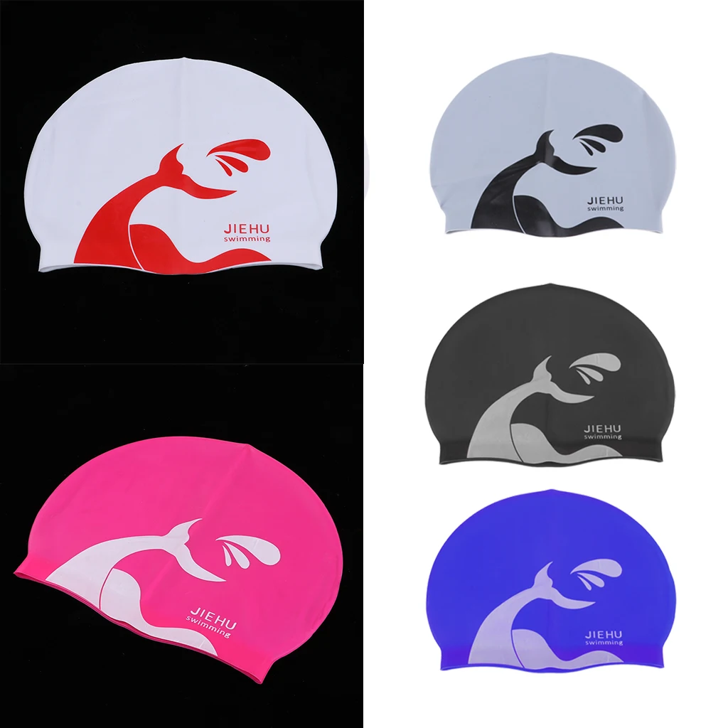 5 Pieces Swim Caps Waterproof Unisex Premium Silicone Swimming Hat