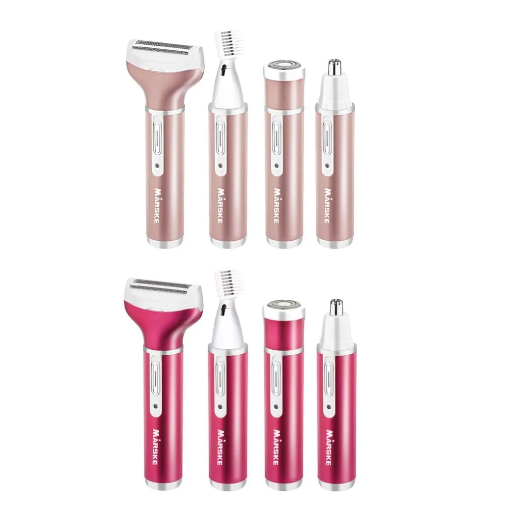 

MARSKE 4-In-1 Multifunction Hair Trimmer Epilator Eyebrow Beard Shaver Rechargeable Nose Ear Trimmer Hair Removal