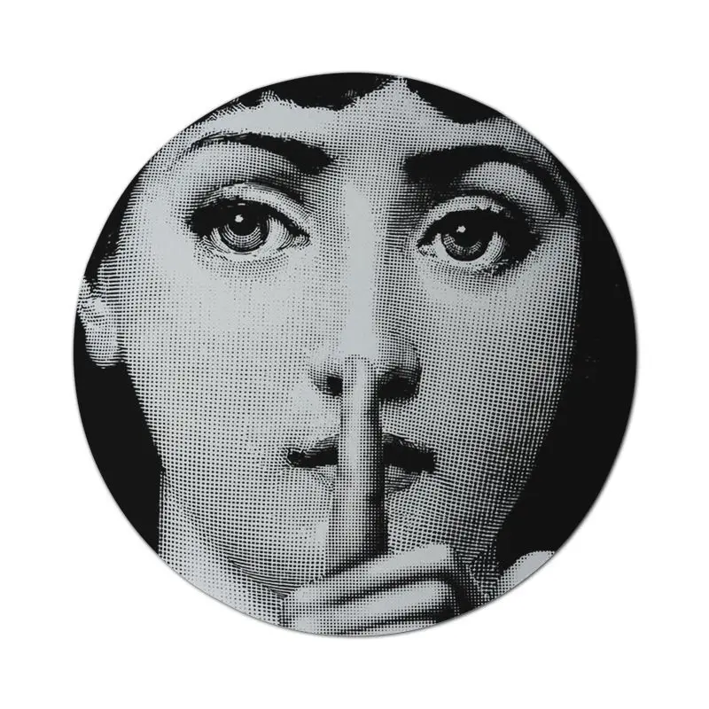 Rosenthal Piero fornasetti стильный нескользящий коврик для мыши 200x200 мм, резиновый коврик маленького размера, Круглый игровой Нескользящий Резиновый коврик 20x20 см - Цвет: case 7