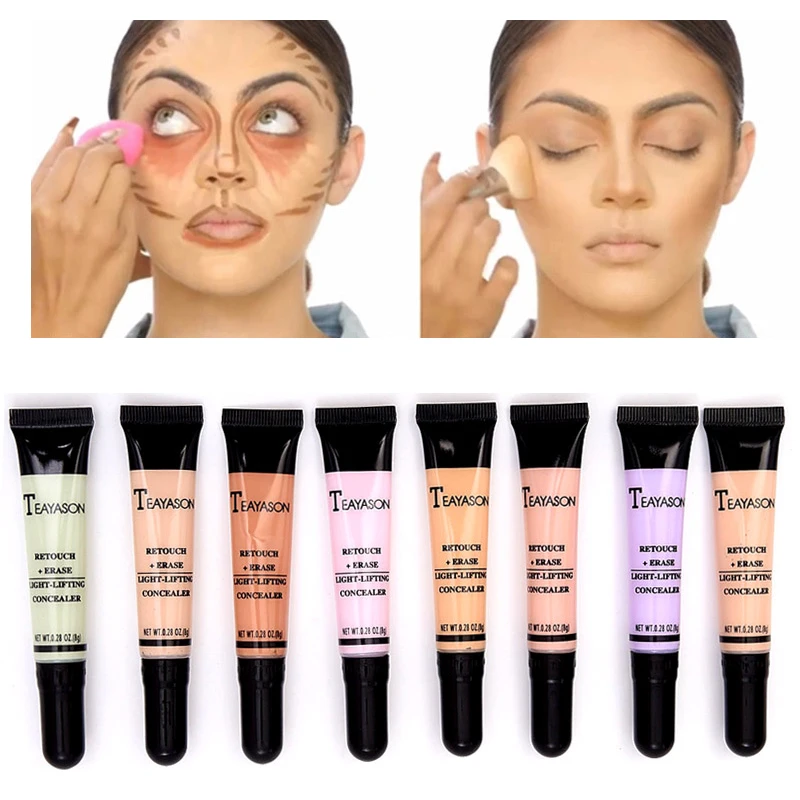 

New Liquid Concealer Make Up for Women Pores Freckle Full Cover Waterproof Color Corrector Face Contour Concealer Makeup