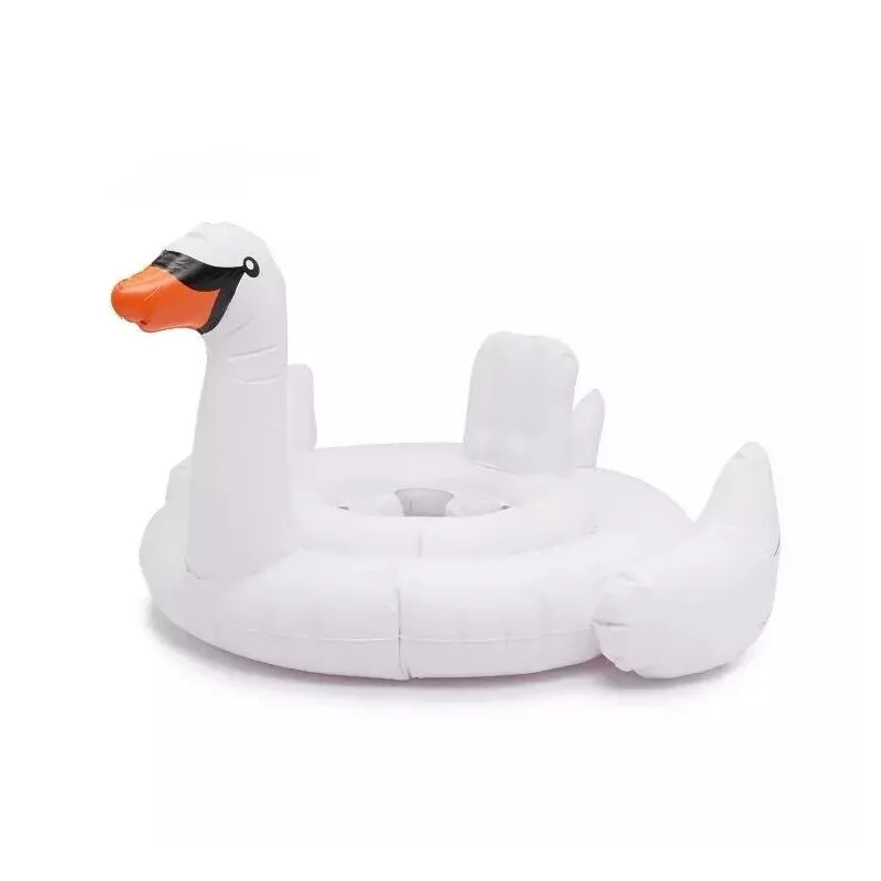 YUYU надувное кольцо для плавания с фламинго, детский бассейн с фламинго, надувной круг с лебедем, детский плавательный круг, игрушка для бассейна, плавательный бассейн - Цвет: Swan