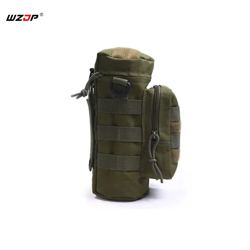 WZJP открытый мешок бутылки воды Molle тактическое снаряжение чайник держатель Военная бутылка Велоспорт Альпинизм Кемпинг Туризм Сумки для воды - Цвет: Green