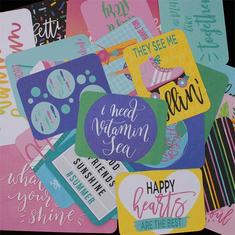 

KSCRAFT 40pcs Summer Double-side Printed Cardstock Die Cuts for Scrapbooking Happy Planner/Card Making/Journaling Project