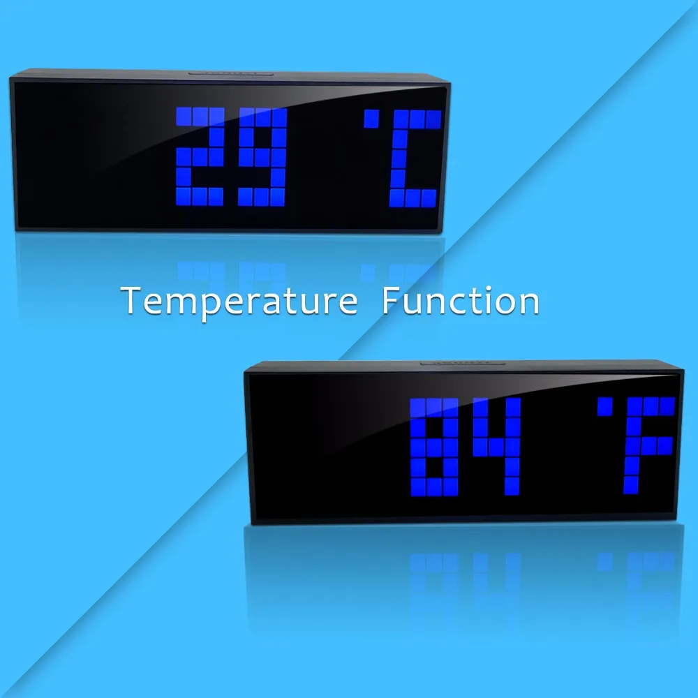 

Fashion Countdown Digital Large Big Jumbo LED Countdown Wall Desk Alarm Clock 12/24-Hour Display Snooze Date New Fashion Clock