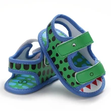 Летние детские сандалии Dinasour; модная обувь для маленьких мальчиков; мягкая обувь для малышей из искусственной кожи; Уличная обувь