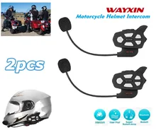 2017 El Más Nuevo Modelo Con la Radio de FM Bluetooth de La Motocicleta Del Intercomunicador Del Casco 1000 M Inalámbrico Impermeable Moto Interphone Auriculares