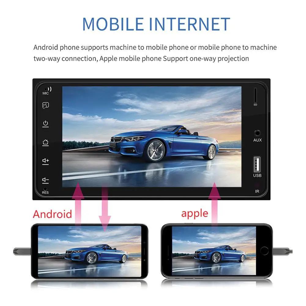 Dragonpad для Защитные чехлы для сидений, сшитые специально для Toyota Corolla 7 "Android 8,0 A7 4 ядра 1 Гб + 16 Гб Wi-Fi Зеркало GPS соединение USB MP4 MKV MP5 bluetooth-плеер