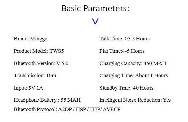 MINGGE TWS5, беспроводные наушники, Bluetooth, MG-TWS, интеллектуальный сенсорный, высокое качество, динамик, микрофон, стерео, для Android и iPhone