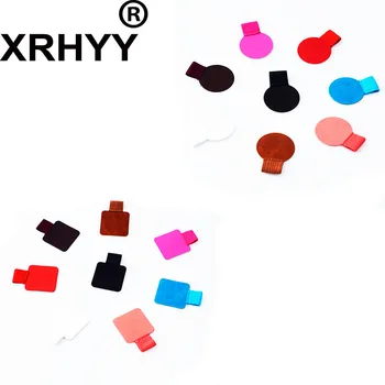 

8 Pcs Multi-Colors Square/Round Self-Adhesive Leather Pencil Holder Sticky Pen Clamp Elastic Strap Loop For Notebook Journals