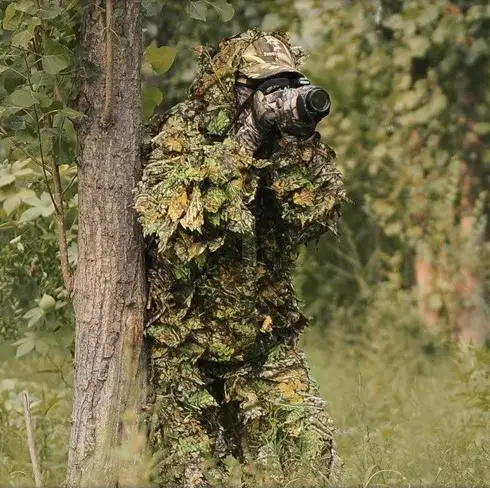 

2016 Military CS Ghillie suit Stealth camouflage suit mesh net style hunting clothing Sniper 3D Bionic hunting Suit