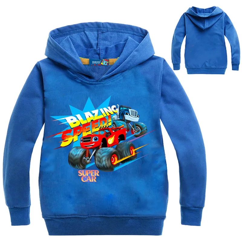  Blaze Car Monster Machine Clothes Kids Hoodies Children Boy Girl tops Boys Coat Kids Boys Blazing S