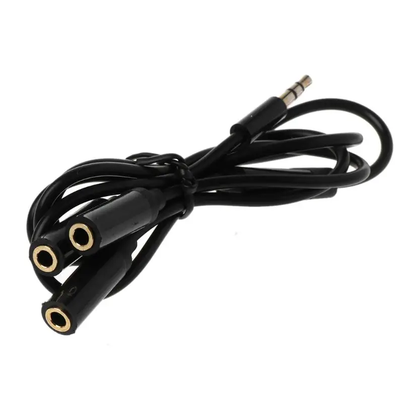 

0.5M Male Plug to 1/8" 3.5mm 3 Output Stereo Female Audio Splitter Extension Audio Cable for PC Smartphone Tablet Earphone