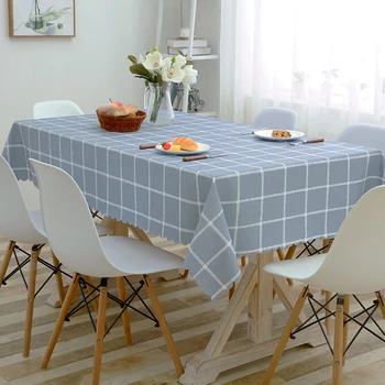 

pastoral plaid rectangular waterproof tablecloth fabric pvc tea table cloth waterproof oilproof for table cover plastic for home