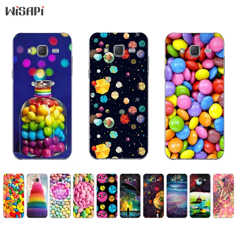 

Silicone Cases for Samsung Galaxy S7 Phone Case for Galaxy J5 J7 2015 Shell for S7 Edge Back Cover Rainbow Candy Pattern Coque