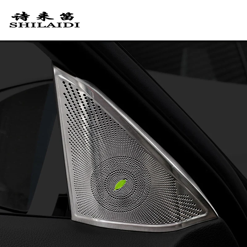 Car styling Door Stereo Speaker decoration auto Tweeter trim covers Stickers For Mercedes Benz E Cl