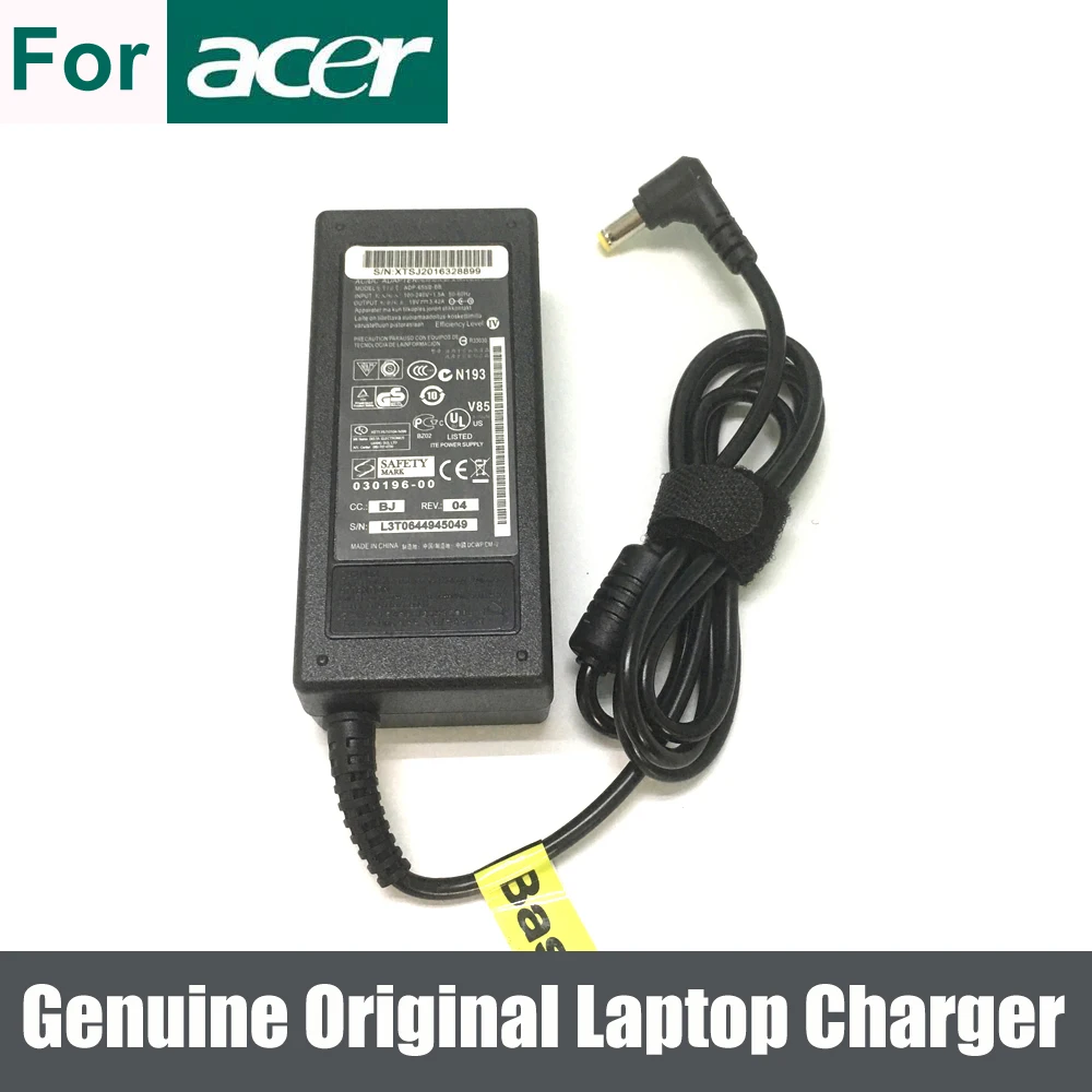 Оригинальное зарядное устройство 65 Вт для Acer Aspire One A150L D150 D250 KAV60 ZG5 | Компьютеры и