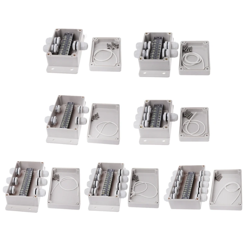 

ABS Waterproof Junction Box Electric Enclosure Case 15A 600V Terminal Connector
