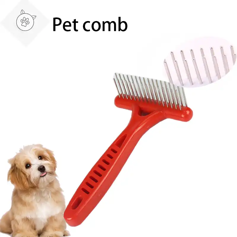 Superpet White Rake Comb For Dogs Brush Short Long Hair Fur