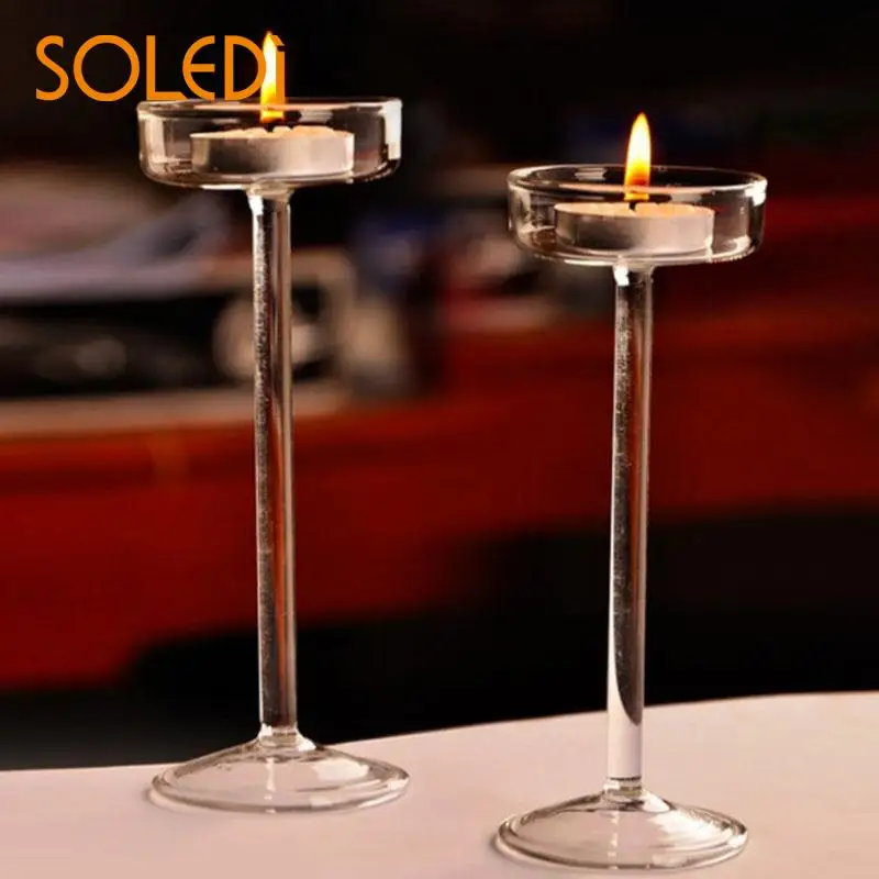 

Elegant Romantic Creative Goblet Designed Glass Candle Holder Supplies christmas decorations for home