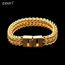 Мужские золотистые браслеты в стиле хип-хоп из нержавеющей стали высокого качества модная цепочка мужской браслет в стиле панк ювелирные изделия персональные подарки