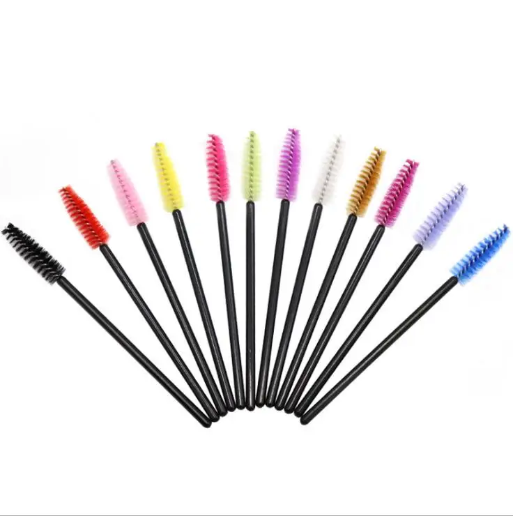50pcs/ Disposable Micro Eyelashes Brushes Mascara Wands Applicator Wand