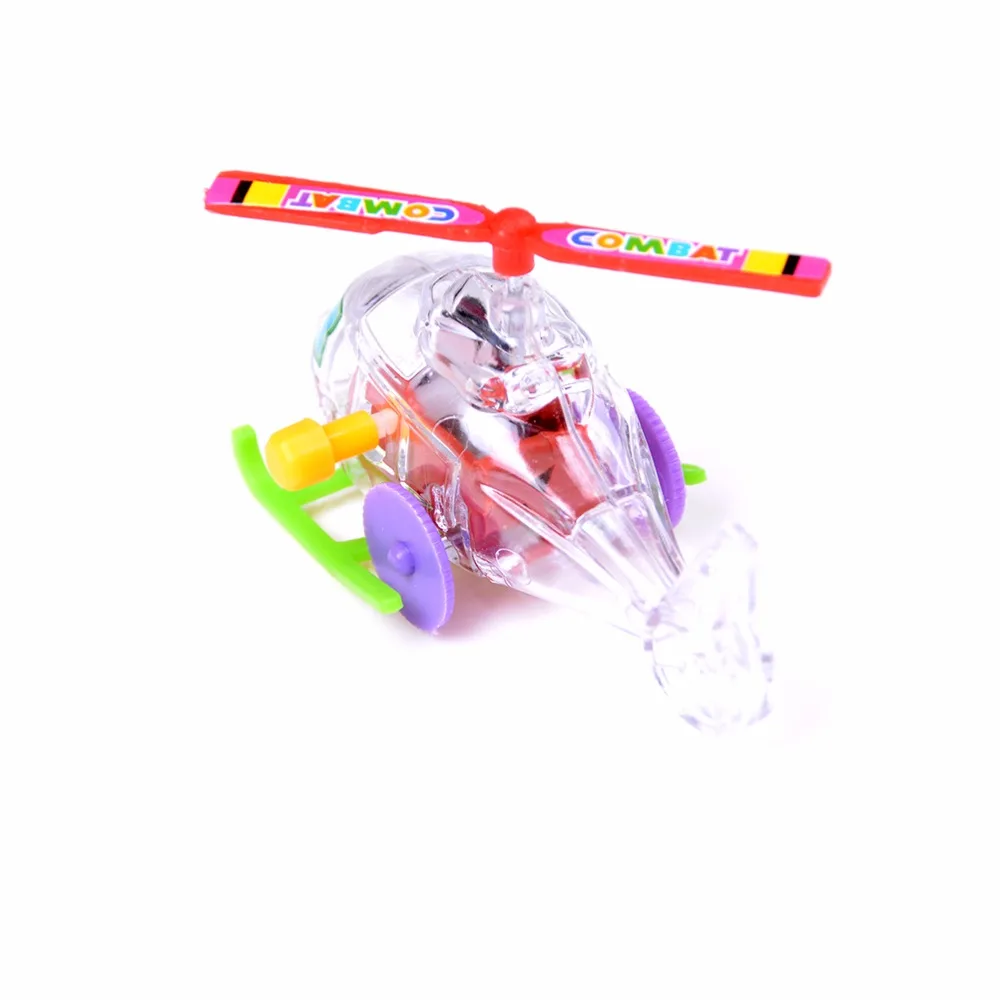 Детский Забавный самолет игрушки экологические материалы красочные сомерсо Запуск Заводной прозрачный самолет игрушка