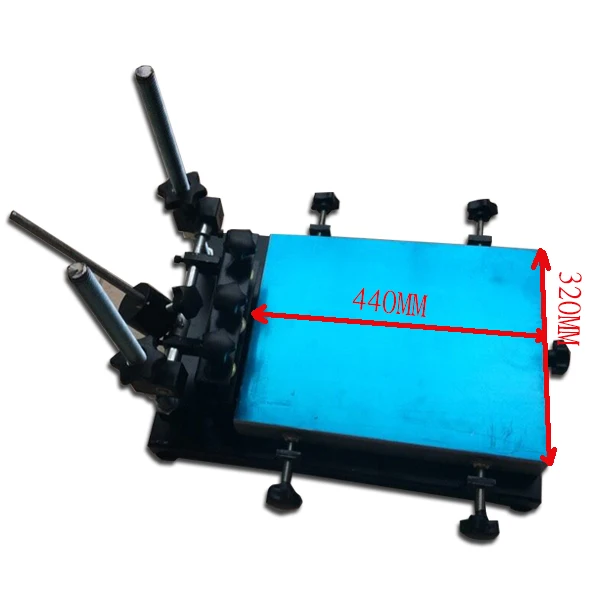 

cheap price manual screen printer machine for flat products with worktabe size 320x 440mm
