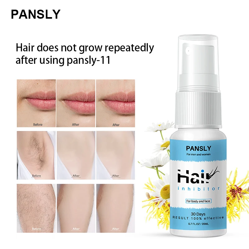 Органический травяной Перманентный ингибитор роста волос восстанавливающий питающий Гладкий спрей для удаления волос на теле для личных частей ног Волосы на лице