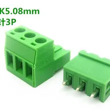 10 комплектов KF2EDGK 3pin Клеммная вилка типа 300 В 10A 5,08 мм шаг разъем pcb винт Клеммная колодка