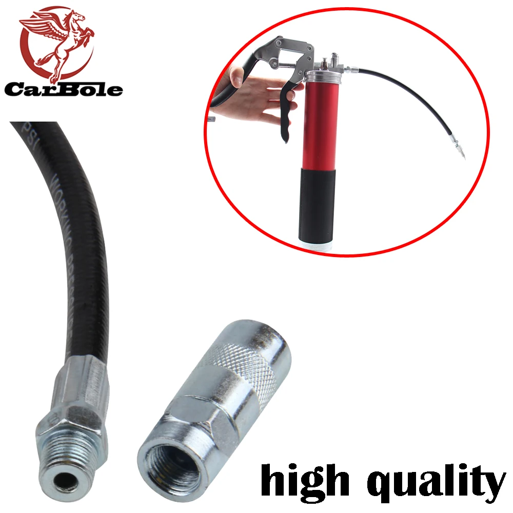 CARBOLE 12" Flexible Grease Gun Whip Hose Heavy Duty High Pressure Long