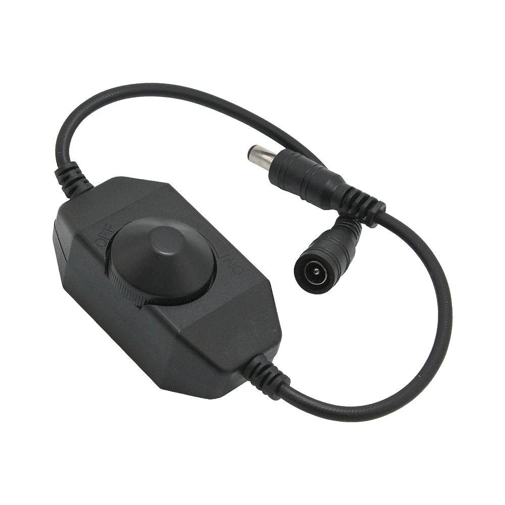 

DC 12V 24V 2A Mini LED Dimmer White Black Brightness Controller Switch for 5050 5730 2835 Single Color Led Strip Light
