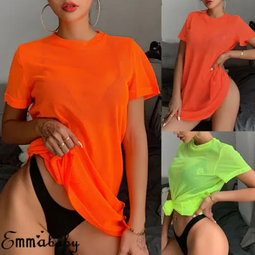 

Women Sheer Mesh Bikini Cover Up Bathing Summer Beach Dress See-through Mini Dresses Transparent Solid Green Beachwear 2019