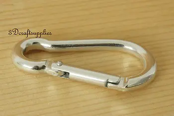 

Carabiner carbine hooks Clasps Clips hooks snap hook SILVER 70 mm 8pcs AB112